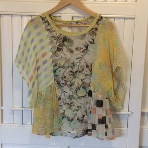 Anthro Blank London Lemon Grove Beaded Top Sz M